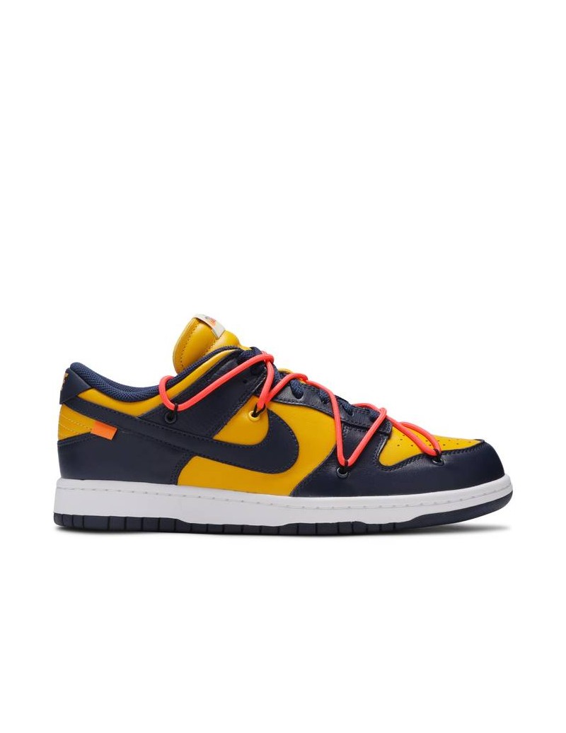 Nike dunk low x off-white michigan hotsell